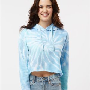 Women's Tie-Dyed Crop Hooded Sweatshirt