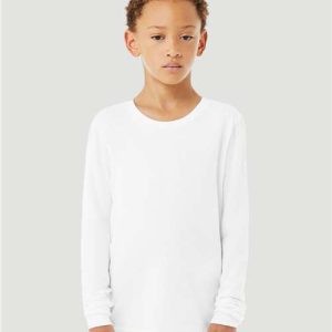 BELLA + CANVAS Youth Heather CVC Long Sleeve Tee