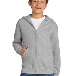 Port & Co™ Youth Core Fleece Full-Zip Hooded Sweatshirt