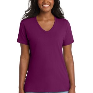 Port & Co™ Women's Core Cotton V-Neck Tee