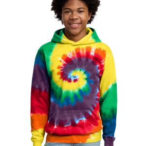Port & Co™ Youth Tie-Dye Pullover Hooded Sweatshirt