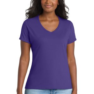 Port & Co™ Women's Performance Blend V-Neck Tee