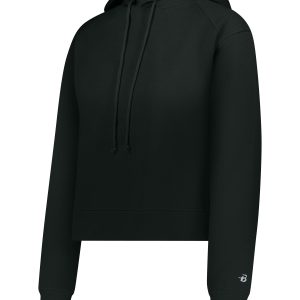 Ladies Athletic Fleece Crop Hoodie
